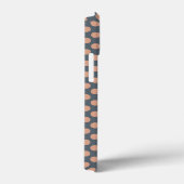 Monogrammed Elegant Peach Pink Polka Dot Case-Mate iPhone Case (Achterkant / Rechts)