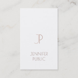 Monogrammed Elegant Plain Modern Trendy Design Visitekaartje