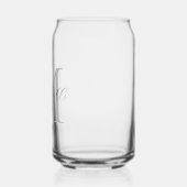 Monogrammed elegant script blikvorm glas (Links)