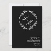 Monogrammed Elegant Script Branch Wedding Logo C Kaart (Voorkant)