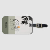 Monogrammed "Elephant Lover"-Bagagelabel Bagagelabel (Voorkant (horizontaal))