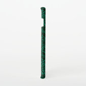 Monogrammed Emerald Green Botanical Pattern Samsung Galaxy Hoesje (Rechterkant)