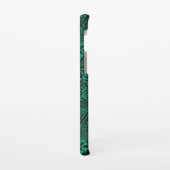 Monogrammed Emerald Green Botanical Pattern Samsung Galaxy Hoesje (Linkerkant)