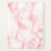 Monogrammed en Faux Pink Marble Planner (Achterkant)