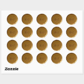 Monogrammed Envelope Seal - Goud Ronde Sticker (Vel)