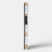Monogrammed Evil Eye Pattern | Naam toevoegen Case-Mate iPhone Case (Achterkant / Rechts)