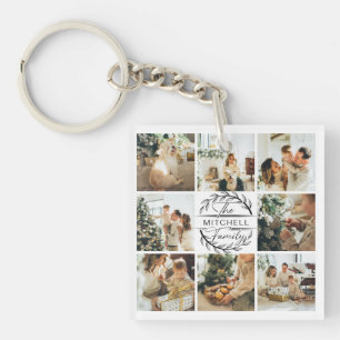 Monogrammed Familie Fotocollage Monogram Gift K Sleutelhanger