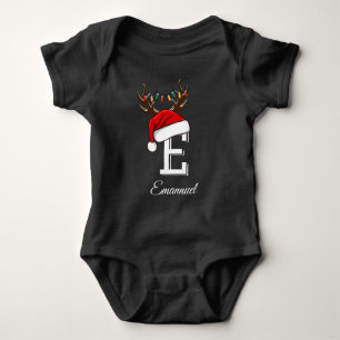 Monogrammed Familie Kerstmis Matching Outfits Romper