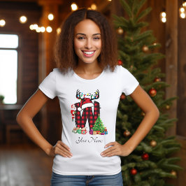 Monogrammed Familie Kerstmis Personaliseren met na T-shirt