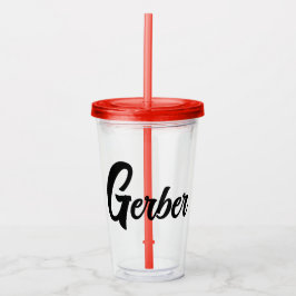 Monogrammed familienaam acryl drinkbeker
