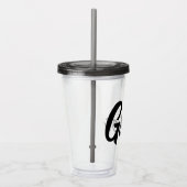 Monogrammed familienaam acryl drinkbeker (Rechts)