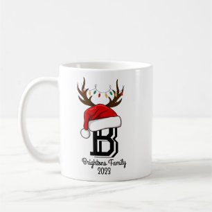 Monogrammed familienaam sinterklaas kerst koffiemok