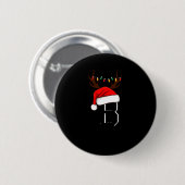 Monogrammed Family Christmas Matching Outfits Ronde Button 5,7 Cm (Voorkant /achterkant)