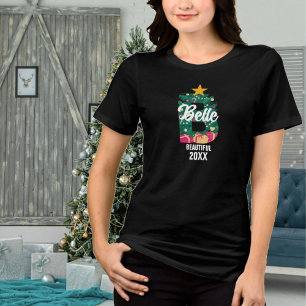 Monogrammed Family Christmas op naam Betekenis Tri-Blend Shirt