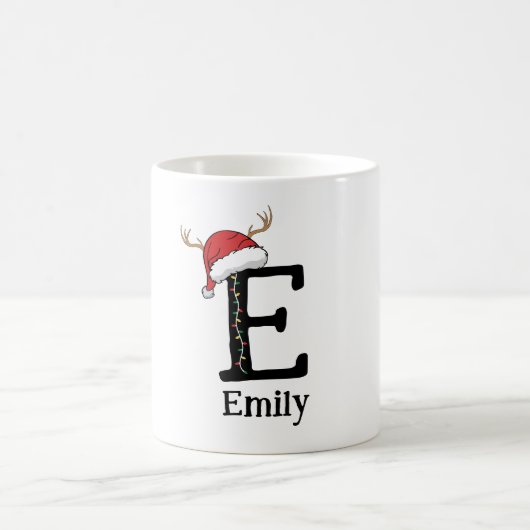 Monogrammed Family Christmas Personalize With Name Koffiemok (Center)
