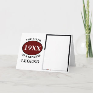 Monogrammed Father Birthday Legend Foto Template Kaart