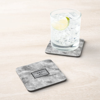 Monogrammed Faux Marble  Bier Onderzetter
