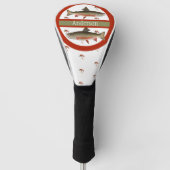 Monogrammed Fishermen Fly Fishing Brook Trout Golfheadcover (Voorkant)