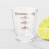 Monogrammed Fishermen Fly Fishing Brook Trout Shot Shot Glas (Achterkant)