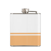 Monogrammed Flask Modern Script Peach Heupfles (Achterkant)