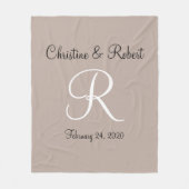 Monogrammed fleece deken (Voorkant)