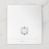  Monogrammed Floral Crest Wedding (Buitenkant ongevouwen)
