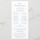  Monogrammed Floral Crest Wedding Programma (Achterkant)