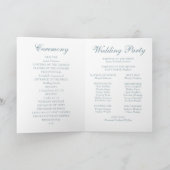  Monogrammed Floral Crest Wedding Programma (Binnen)