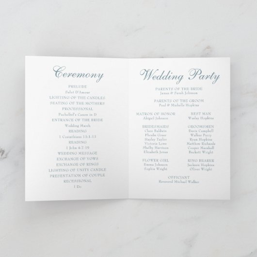  Monogrammed Floral Crest Wedding Programma (Binnen)