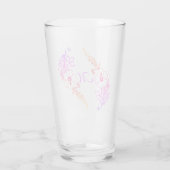 Monogrammed Floral Glass Tumbler (Achterkant)