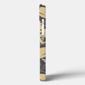 Monogrammed Floral Pattern Grey Yellow Case-Mate iPhone Case (Achterkant / Links)