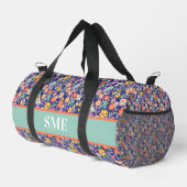 Monogrammed Floral Pattern Gym Bag Plunjezak (Rechterhoek)