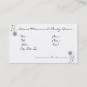 Monogrammed Floral Profile Visitekaartjes Sjabloon (Achterkant)