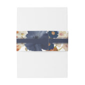 Monogrammed Floral Wedding Uitnodigingen Wikkel (Achterkant Voorbeeld)