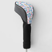 Monogrammed Folk Art Floral Pattern Golfheadcover (Schuin)