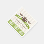 Monogrammed Football bruiloft Servet (Hoek)