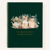 Monogrammed Forest Floral Botanical Family Recept Notitieboek (Voorkant)