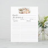 Monogrammed Forest Floral Botanical Recept Insert (Staand voorkant)