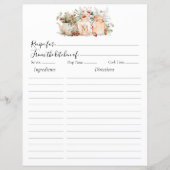 Monogrammed Forest Floral Botanical Recept Insert (Voorkant)