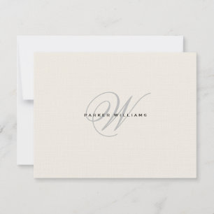 Monogrammed Formele Harde Dank u Kaart