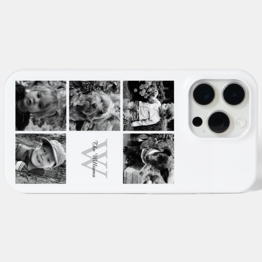 Monogrammed Foto Collage Case-Mate iPhone Case (Achterkant (horizontaal))
