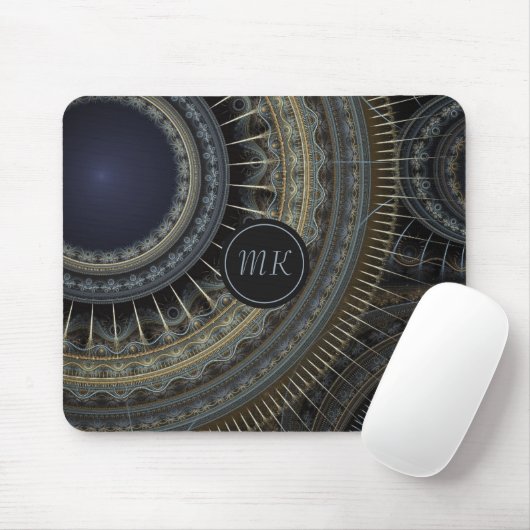 Monogrammed Fractal Muismat (Met muis)