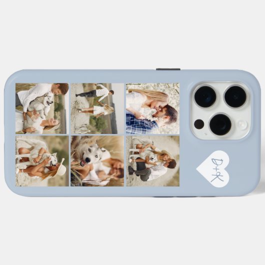 Monogrammed Galerij van 8 Persoonlijke Foto's Case-Mate iPhone Case (Achterkant (horizontaal))