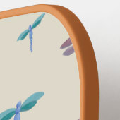 Monogrammed Gedekte Patroon van Dragonflies voeg N Pickleball Paddle (Links Detail)