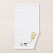 Monogrammed Gele Goldendoodle Dog Design Bad Handdoek (Handdoek)