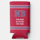 Monogrammed Gepersonaliseerde Tekst Crimson Navy W (Achterkant)