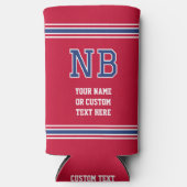 Monogrammed Gepersonaliseerde Tekst Crimson Navy W (Voorkant)