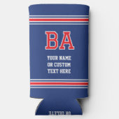 Monogrammed gepersonaliseerde tekst Navy Red (Achterkant)