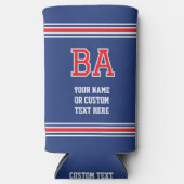 Monogrammed gepersonaliseerde tekst Navy Red (Voorkant)