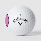 Monogrammed Girly Golf T-shirt Golfballen (Logo)